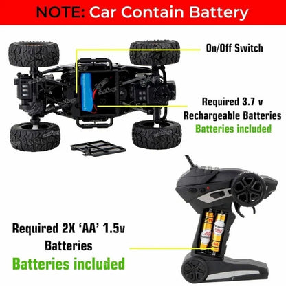 Remote Controlled  Rock Crawler Monster Truck Toy Vehicle for Kids.
